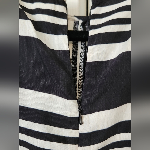 ASOS Oasis Stripe Midi Dress, Black and White, Size US 6 - Picture 4 of 6